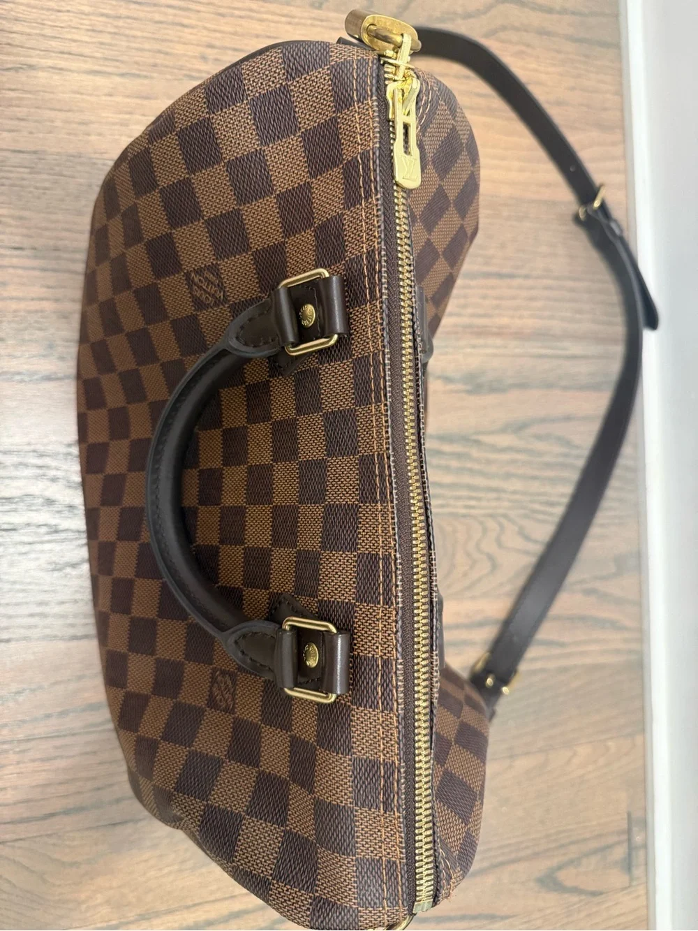 Authentic Louis Vuitton Damier Ebene Checkered Speedy 30 bundle